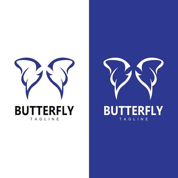 Butterfly Logo Animal Design With Beautiful Wing Symbol Template