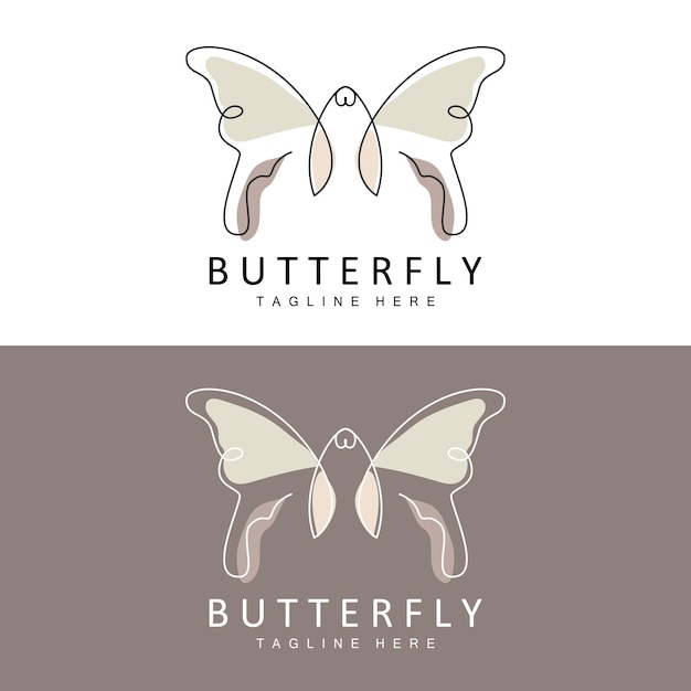 Butterfly Logo Animal Design With Beautiful Wings Decorative Animals Product Brands