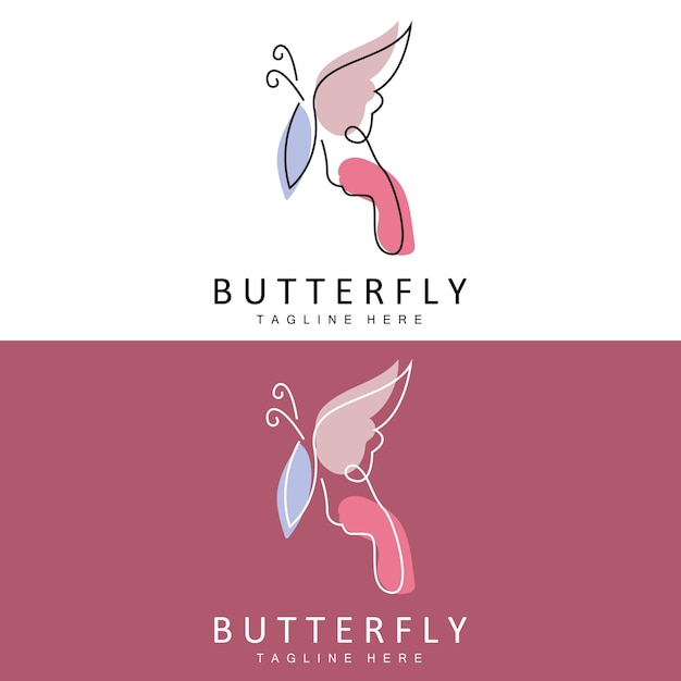 Butterfly Logo Animal Design With Beautiful Wings Decorative Animals Product Brands