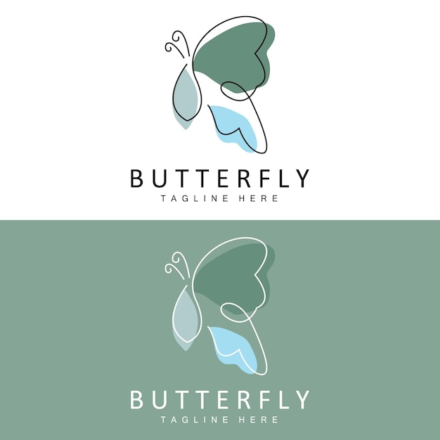 Butterfly Logo Animal Design With Beautiful Wings Decorative Animals Product Brands