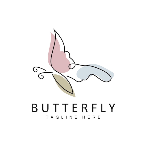 Butterfly Logo Animal Design With Beautiful Wings Decorative Animals Product Brands