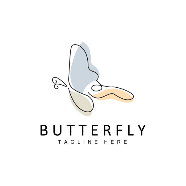 Butterfly Logo Animal Design With Beautiful Wings Decorative Animals Product Brands