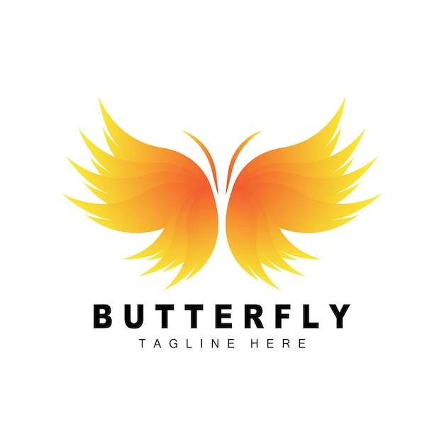 Butterfly Logo Animal Design With Beautiful Wings Decorative Animals Product Brands