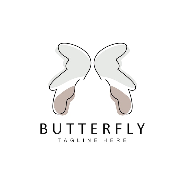 Butterfly Logo Animal Design With Beautiful Wings Decorative Animals Product Brands