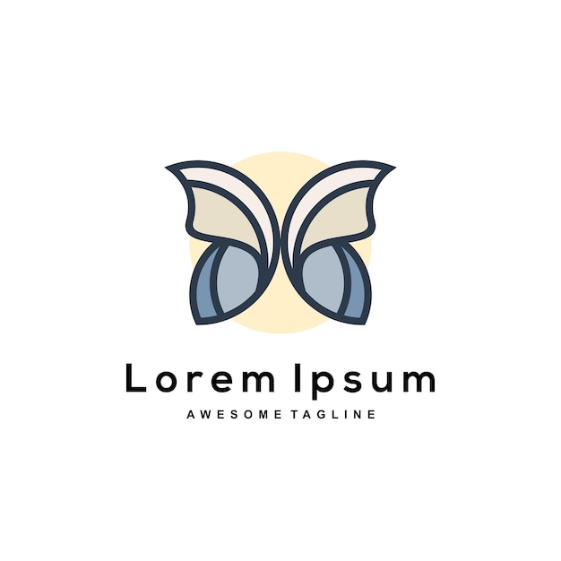 Butterfly logo color template