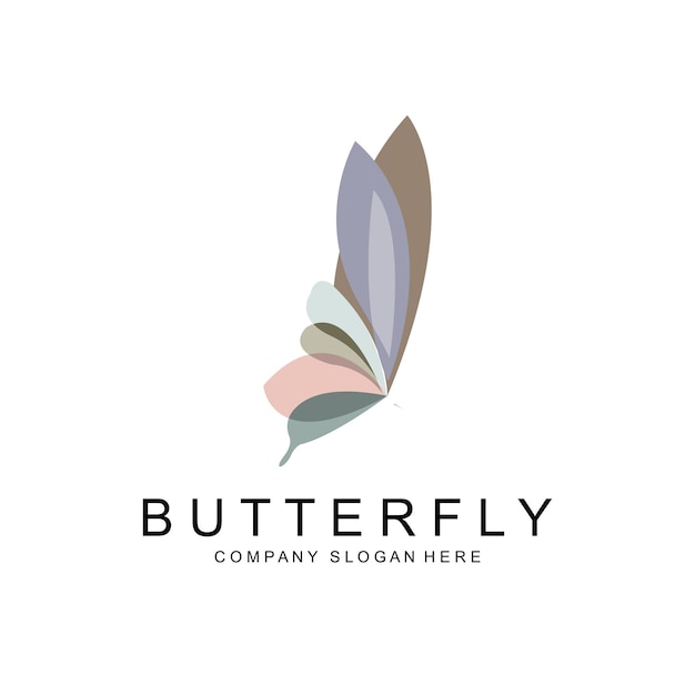 Butterfly Logo Design Beautiful Flying Animal Company Brand Icon Illustration Screen Printing Salon