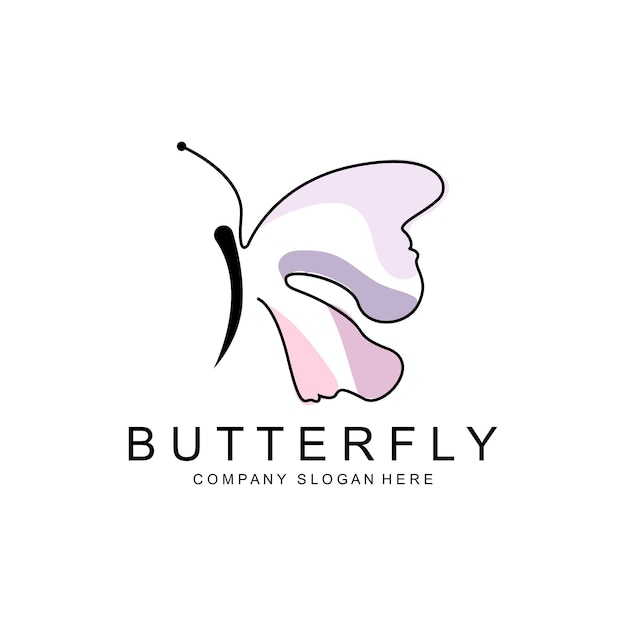 Butterfly Logo Design Beautiful Flying Animal Company Brand Icon Illustration Screen Printing Salon