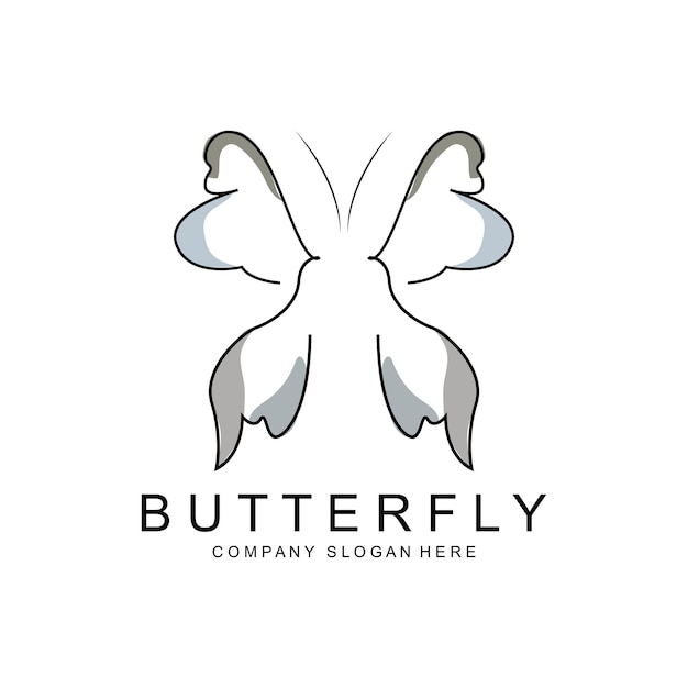 Butterfly Logo Design Beautiful Flying Animal Company Brand Icon Illustration Screen Printing Salon