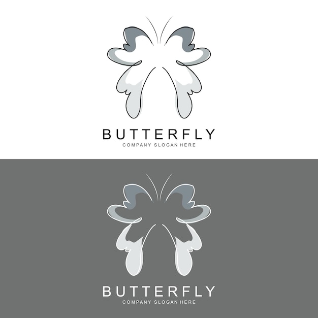 Butterfly Logo Design Beautiful Flying Animal Company Brand Icon Illustration Screen Printing Salon