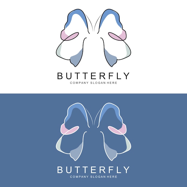 Butterfly Logo Design Beautiful Flying Animal Company Brand Icon Illustration Screen Printing Salon