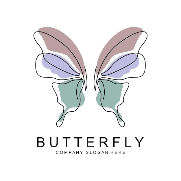 Butterfly Logo Design Beautiful Flying Animal Company Brand Icon Illustration Screen Printing Salon