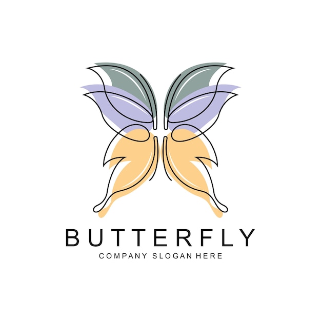 Butterfly Logo Design Beautiful Flying Animal Company Brand Icon Illustration Screen Printing Salon