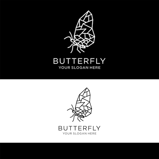 Butterfly logo design icon template