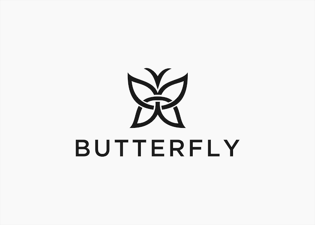 butterfly logo design icon vector illustration