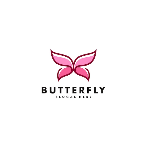 Butterfly logo design vector animal icon logotype