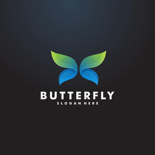 Butterfly logo design vector animal icon logotype