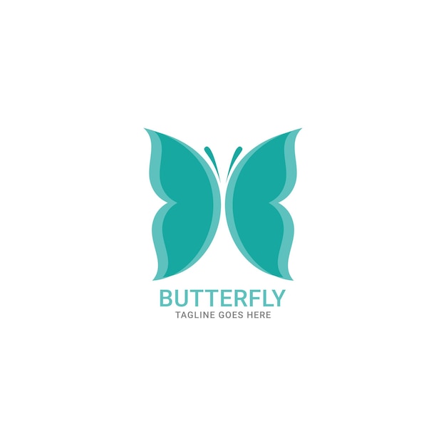 butterfly logo design vector illustration