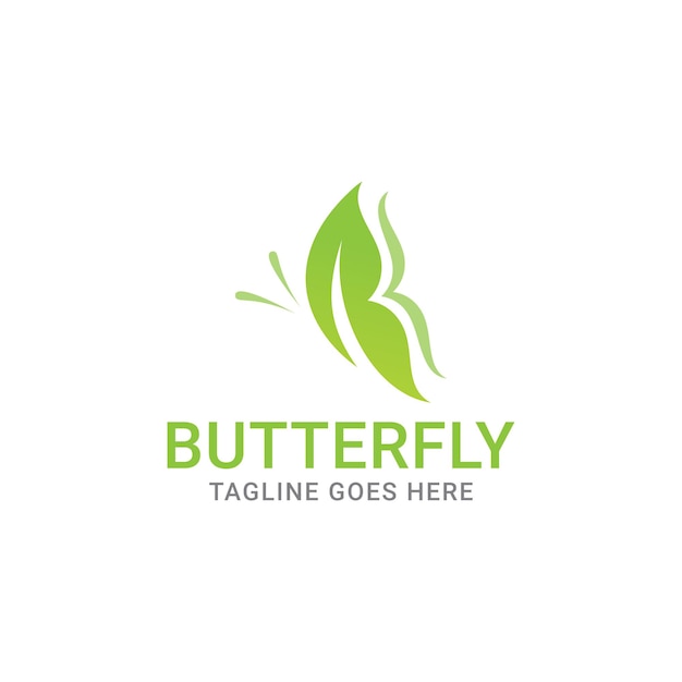 butterfly logo design vector illustration