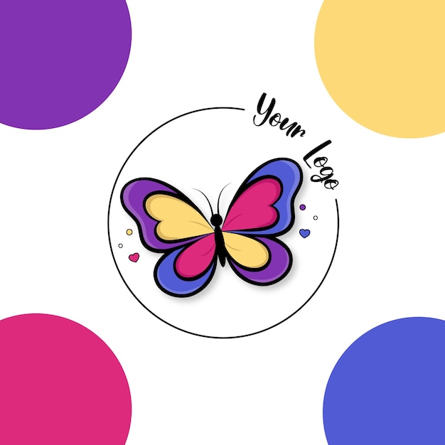 Butterfly logo design Vector