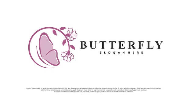 Butterfly logo design with unique concept Premium Vector