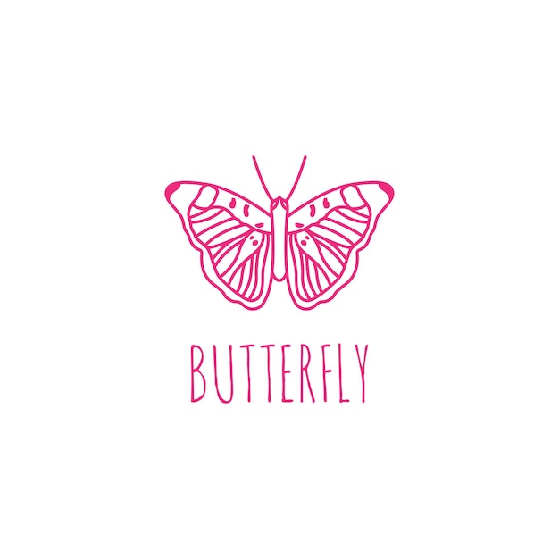 Butterfly logo graphic design concept. Editable butterfly element, can be used as logotype, icon, template in web and print