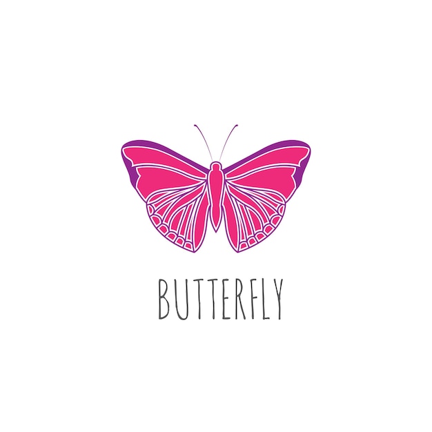 Butterfly logo graphic design concept. Editable butterfly element, can be used as logotype, icon, template in web and print