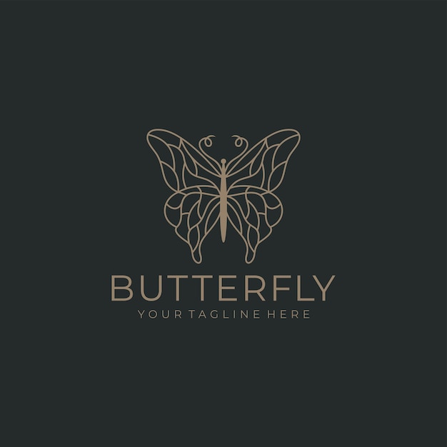 Butterfly logo icon design template