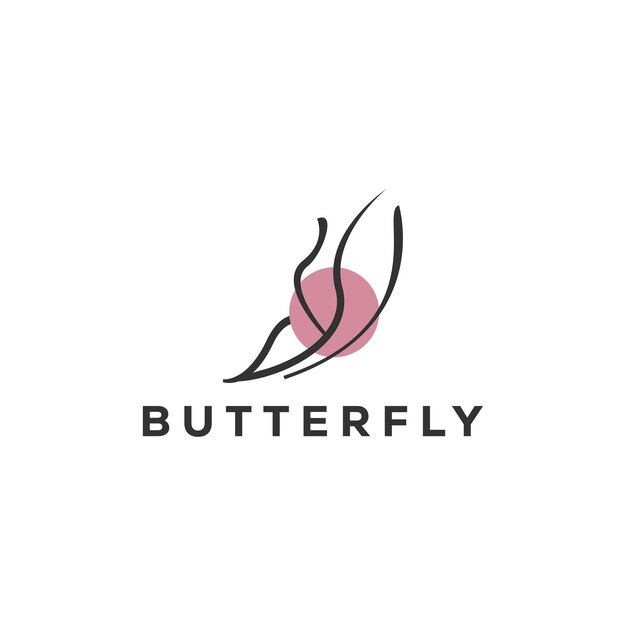 Butterfly logo icon design vector