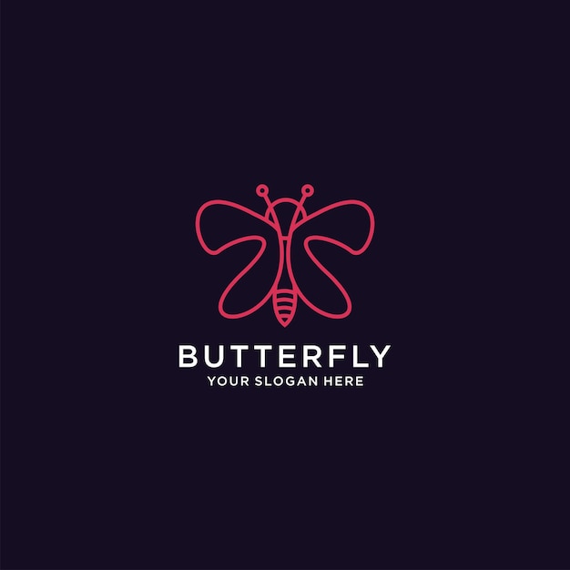 Butterfly logo icon vector image