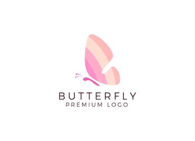 Butterfly logo. Luxury line logotype design. Universal premium butterfly symbol logotype