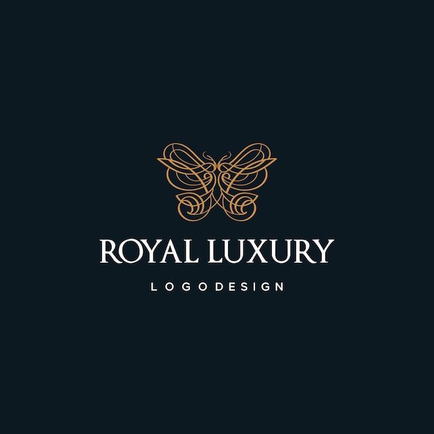 Butterfly Luxury royal ornamental logo