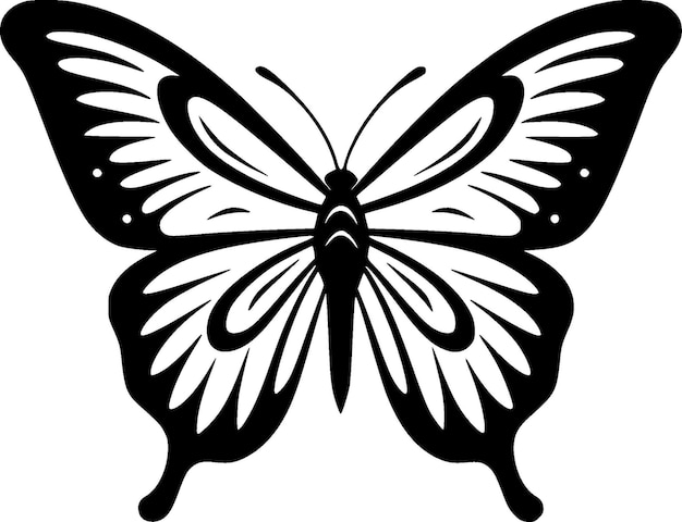 Butterfly Minimalist and Flat Logo Vector illustration