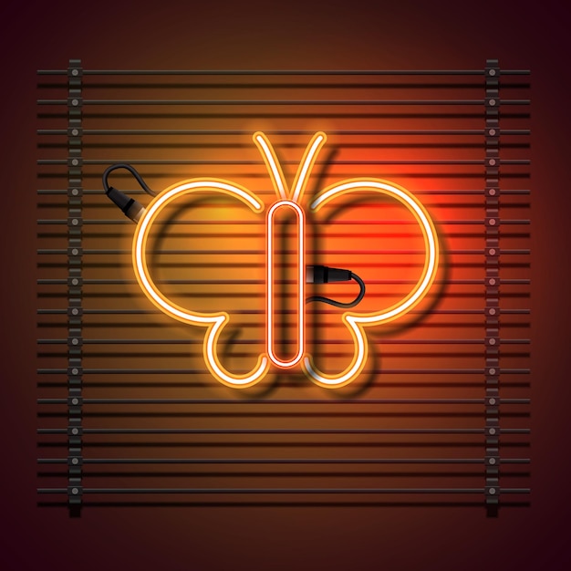 Butterfly neon design