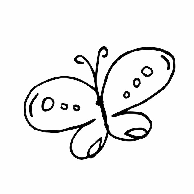 Butterfly outline icon. linear style sign for mobile concept and web design. Insect simple line vect