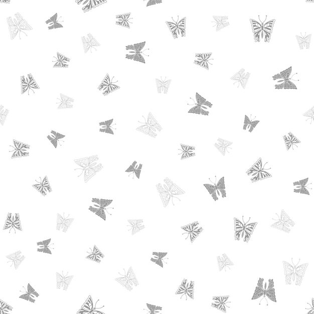 Butterfly seamless pattern background Vector texture illustration