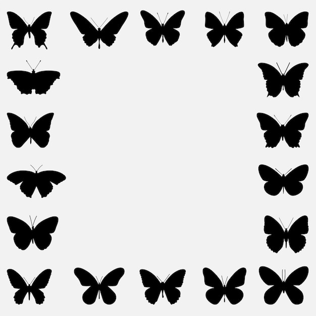 butterfly silhouette design template