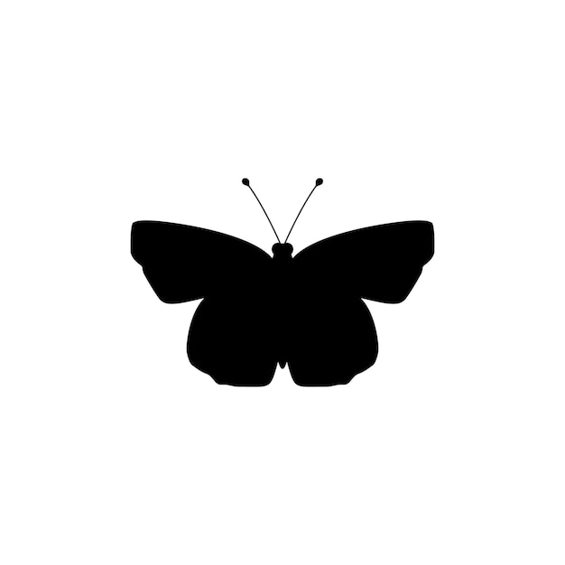 Butterfly Silhouette Flat Style