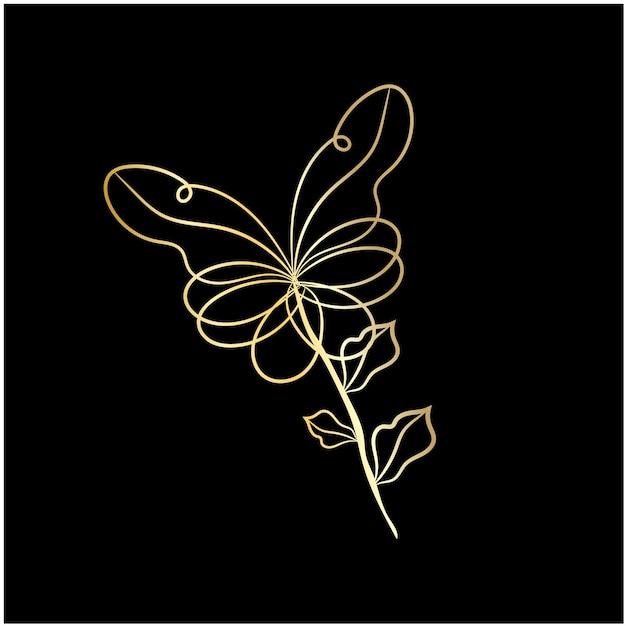 Vector butterfly silhouette logo vector design