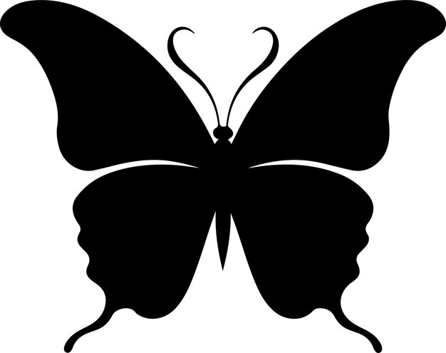 Butterfly silhouette vector illustration white background