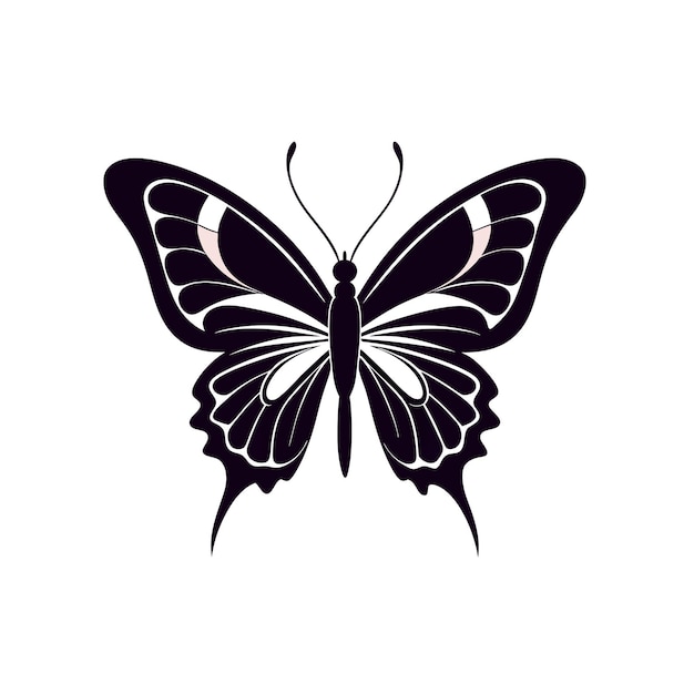 Butterfly silhouette vector illustration