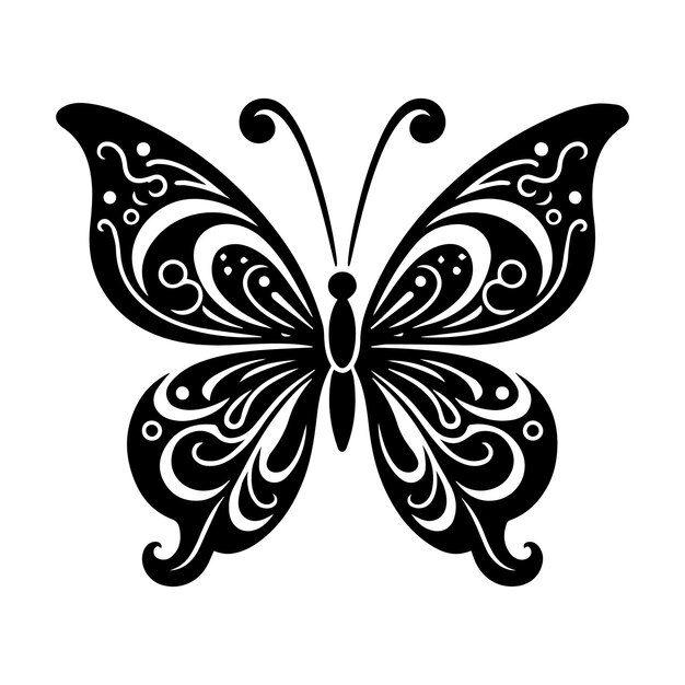 Vector butterfly silhouette vector image