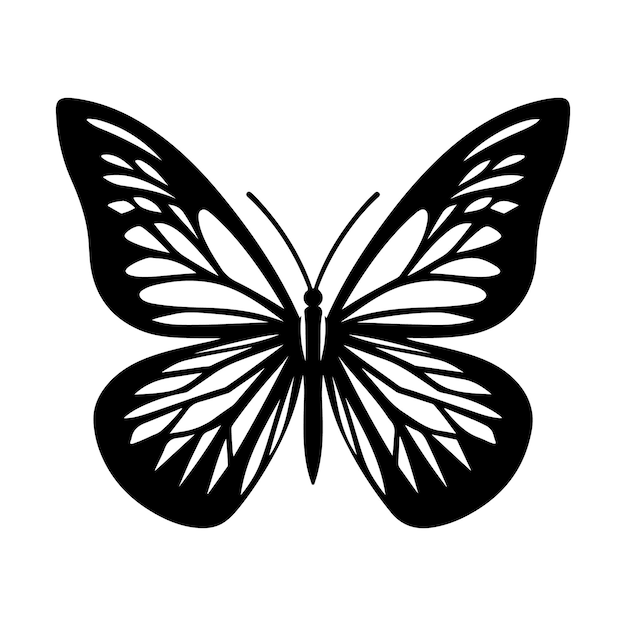 Butterfly vector silhouette