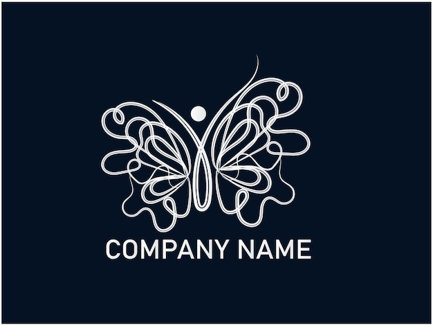 Butterfly wings logo design template