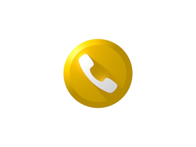 Button 3D Icon Handset