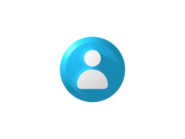 Button 3D Icon Human