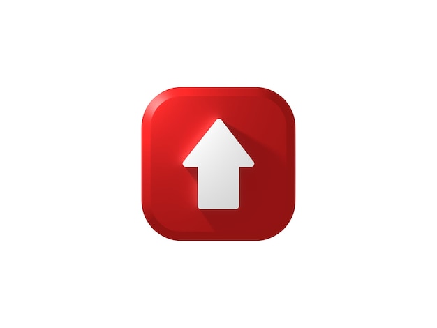 Button 3D Icon Up Pointer Logo