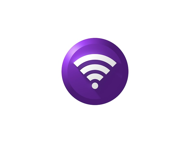 Button 3D Icon WiFi