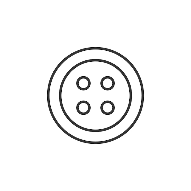 Button icon Tailoring symbol modern simple vector icon for website design mobile app