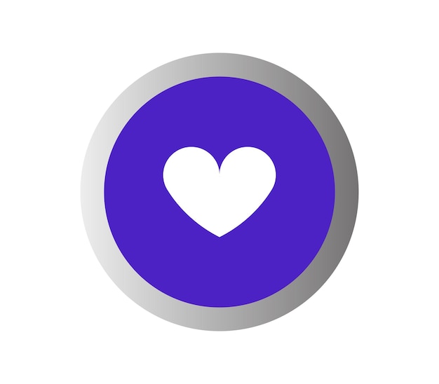 Button with heart