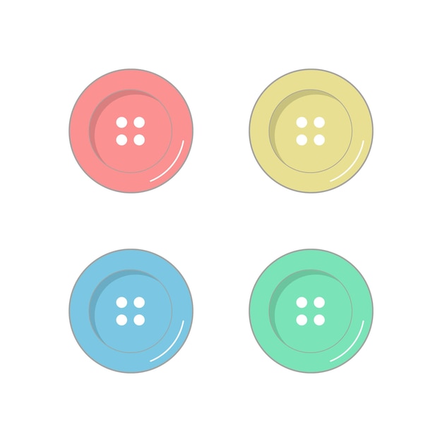 Buttons vector in flat design